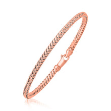 Load image into Gallery viewer, 14k Rose Gold Fancy Weave Motif Bangle
