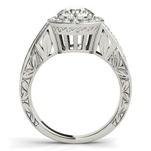 Load image into Gallery viewer, Halo Set Diamond Engagement Ring in 14k White Gold (1 5/8 cttw)
