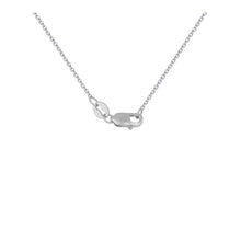 Load image into Gallery viewer, 14k White Gold Diamond Studded Circle Pendant with Cut-out (1/3 cttw)

