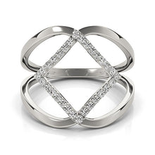 Load image into Gallery viewer, 14k White Gold Interlaced Design Diamond Ring (1/5 cttw)
