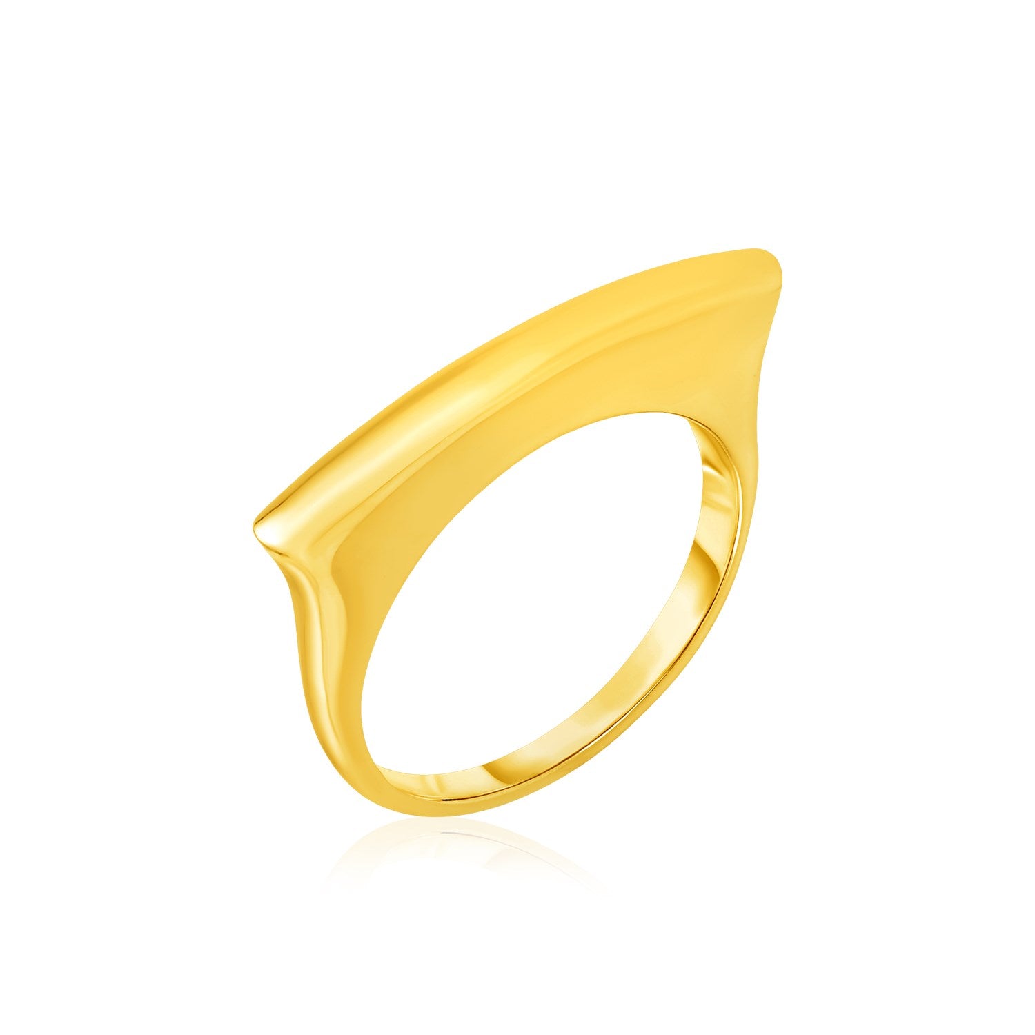 14k Yellow Gold Polished Bar Ring