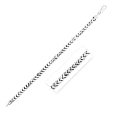 Load image into Gallery viewer, Sterling Silver Rhodium Plated Square Franco Semi Solid Chain 5.5mm
