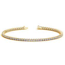 Load image into Gallery viewer, 14k Yellow Gold Round Diamond Tennis Bracelet (2 cttw)
