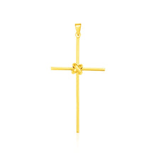 Load image into Gallery viewer, 14k Yellow Gold Bar Style Cross Pendant

