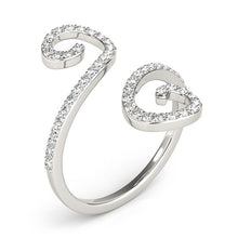 Load image into Gallery viewer, 14k White Gold Diamond Open Flourish Style Ring (1/2 cttw)
