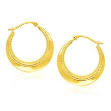 Load image into Gallery viewer, 14k Yellow Gold Round Rope Texture Hoop Earrings

