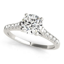 Load image into Gallery viewer, 14k White Gold Cathedral Design Diamond Engagement Ring (1 1/8 cttw)
