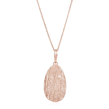 Load image into Gallery viewer, Textured Oval Pendant with Rose Finish in Sterling Silver

