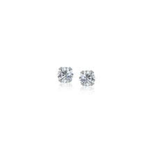 Load image into Gallery viewer, 14k White Gold White Cubic Zirconia 2mm Stud Earrings

