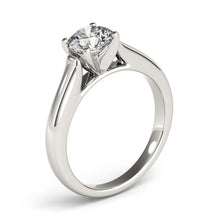 Load image into Gallery viewer, 14k White Gold Cathedral Design Solitaire Diamond Engagement Ring (1 cttw)
