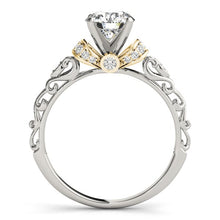 Load image into Gallery viewer, 14k White And Yellow Gold Antique Style Diamond Engagement Ring (1 1/8 cttw)
