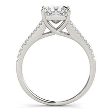 Load image into Gallery viewer, 14k White Gold Princess Cut Split Shank Diamond Engagement Ring (1 1/8 cttw)
